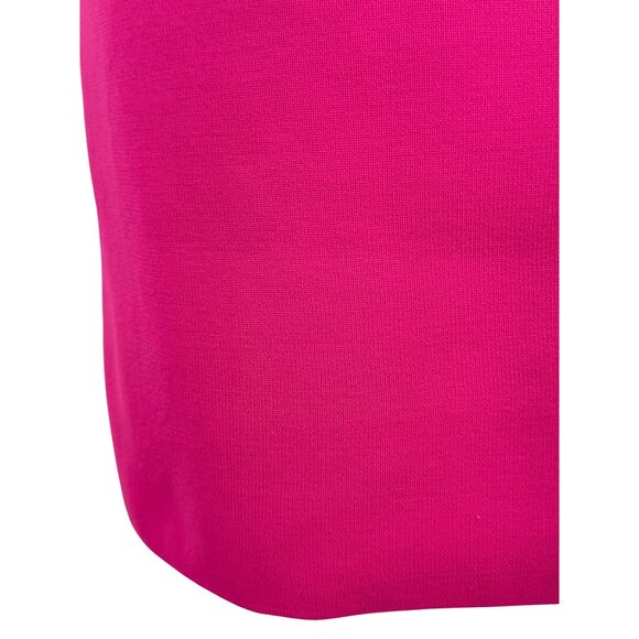 NWT Zara Hot Pink Knit Square Neck Ribbed A-Line Bodycon Barbiecore Mini Dress S - Picture 4 of 16